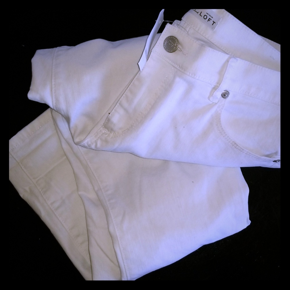 Loft Skinny White Jean